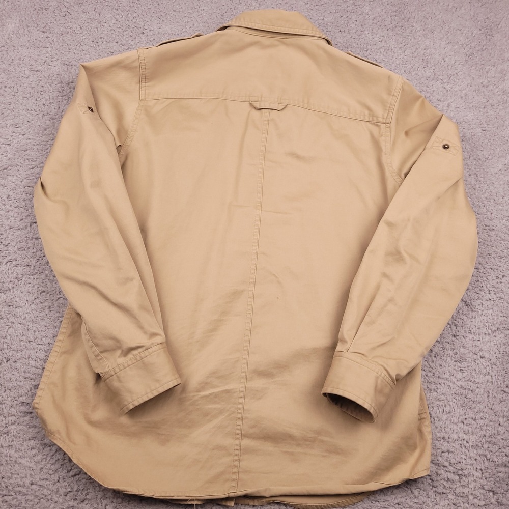 Ralph Lauren Safari Outfitters‎ Shirt Women's Small Cotton Button Down Khaki - Picture 5 of 11
